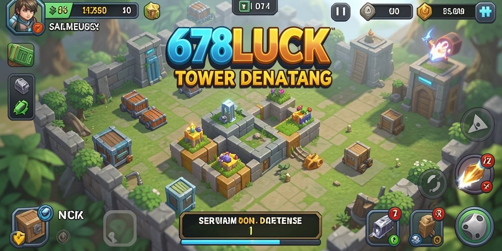 Tampilan gameplay Tower Defense yang seru dan menantang.