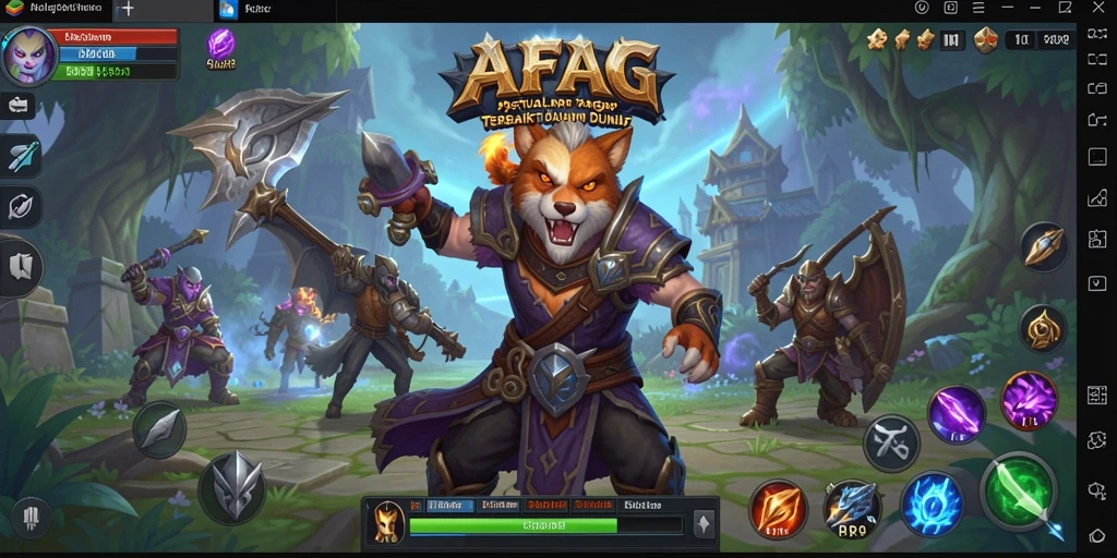 Gameplay dinamis AFAF dalam dunia RPG yang menawan.