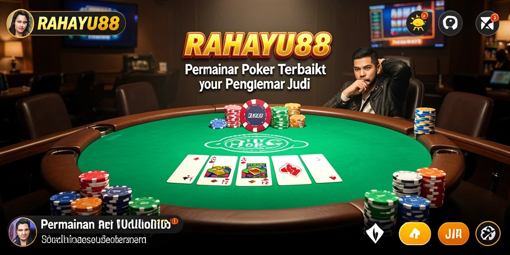 Tampilan gameplay Poker yang menegangkan di RAHAYU88.