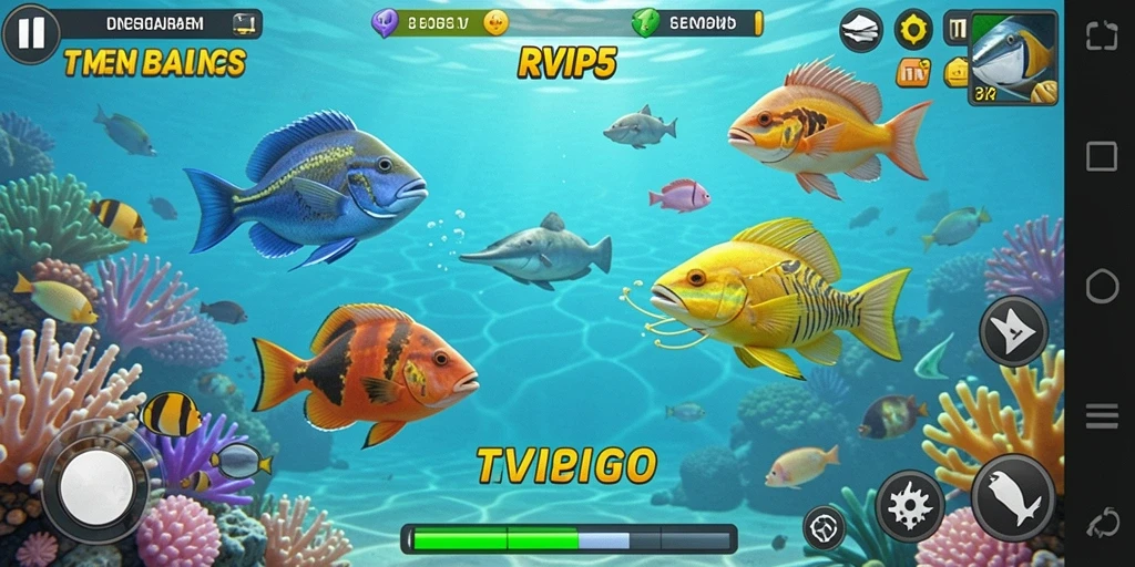 Gameplay seru menangkap ikan dalam RVIP5.