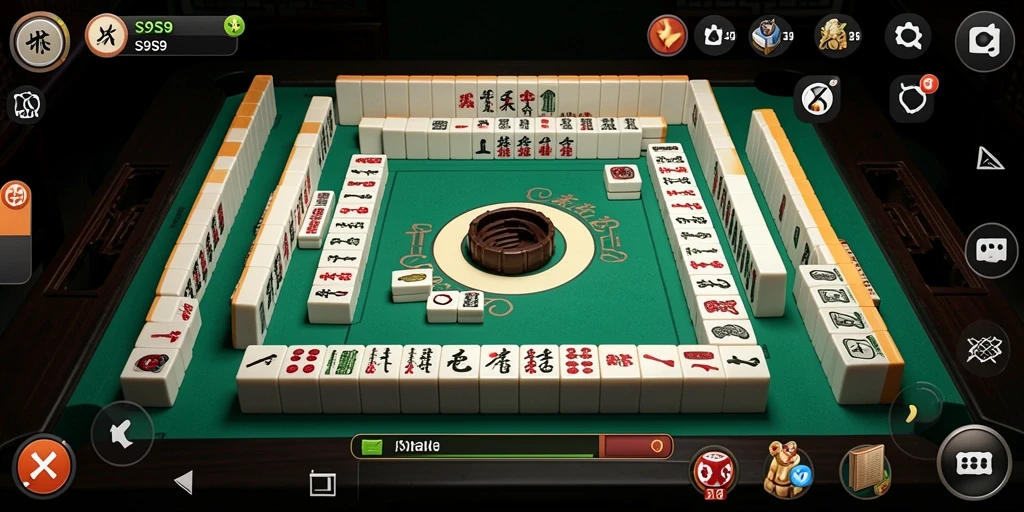 Tampilan gameplay S9S9 yang menarik dengan grafik Mahjong yang menawan.