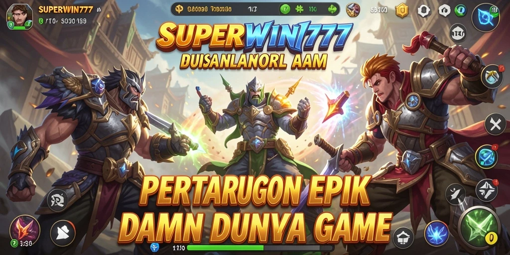 Tampilan dinamis pertarungan dalam SUPERWIN777 yang menegangkan.